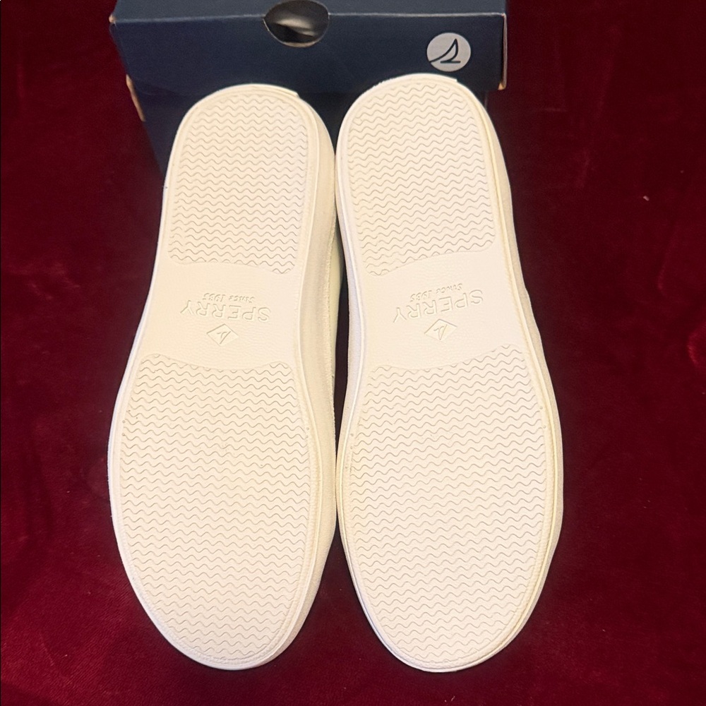 Sperry Sandy LTT Leather whit/metallic Women's White and Pink Sneakers NIB - Picture 5 of 7